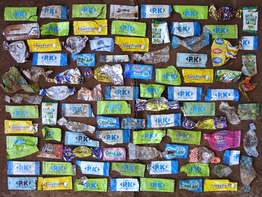 gum-packs empty gum packets
